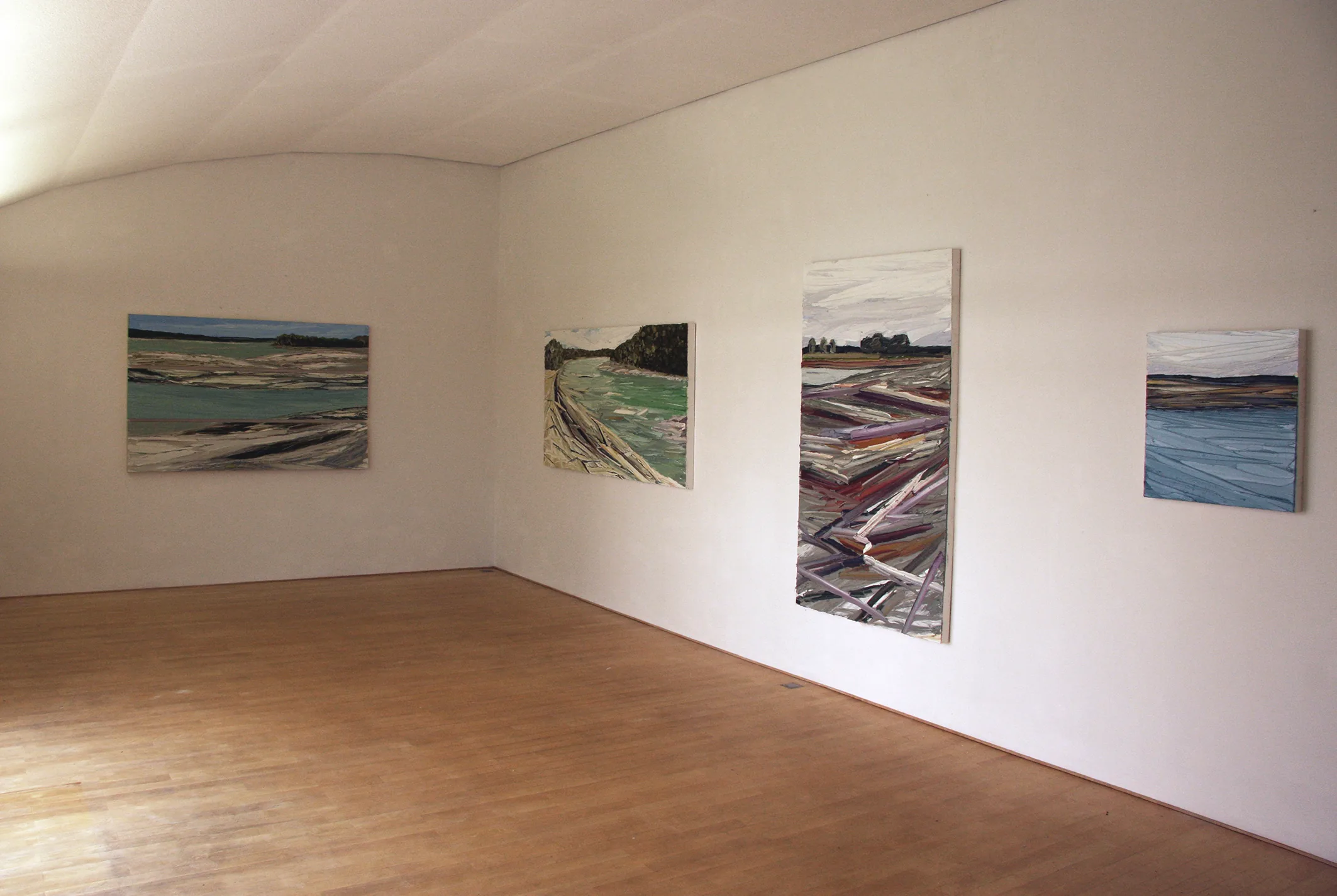 Ausstellungsansicht 2: Landschaften von Rüdiger Lange